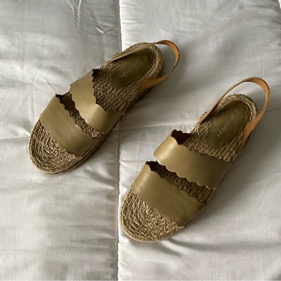 Zimmermann Olive Scallop Espadrille Sandal - Picture 4 of 8